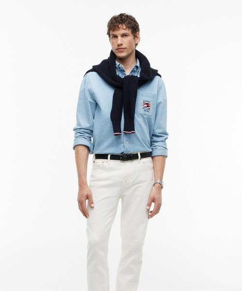 TOMMY HILFIGER Cotton Classic Fit Denim Shirt (T12G6Wsh310Mt11Aa)