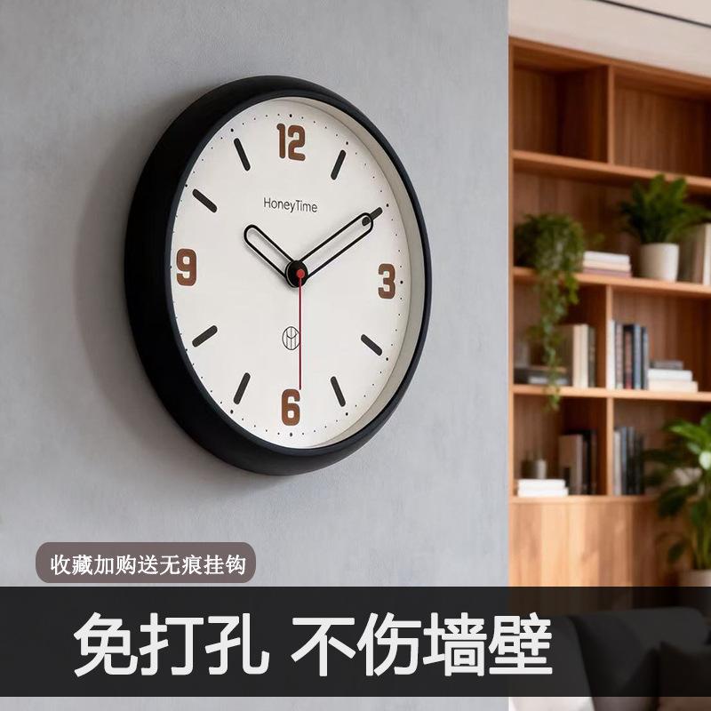 Cream wind wall clock living room home 1011 new bedroom silent wall watch simple modern clock wall hanging advanced
