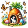 5D DIY Полный Круглый Дрель Алмазная Картина Пасхальный Набор Домашний Декор Искусство Ремесло 30x30 см