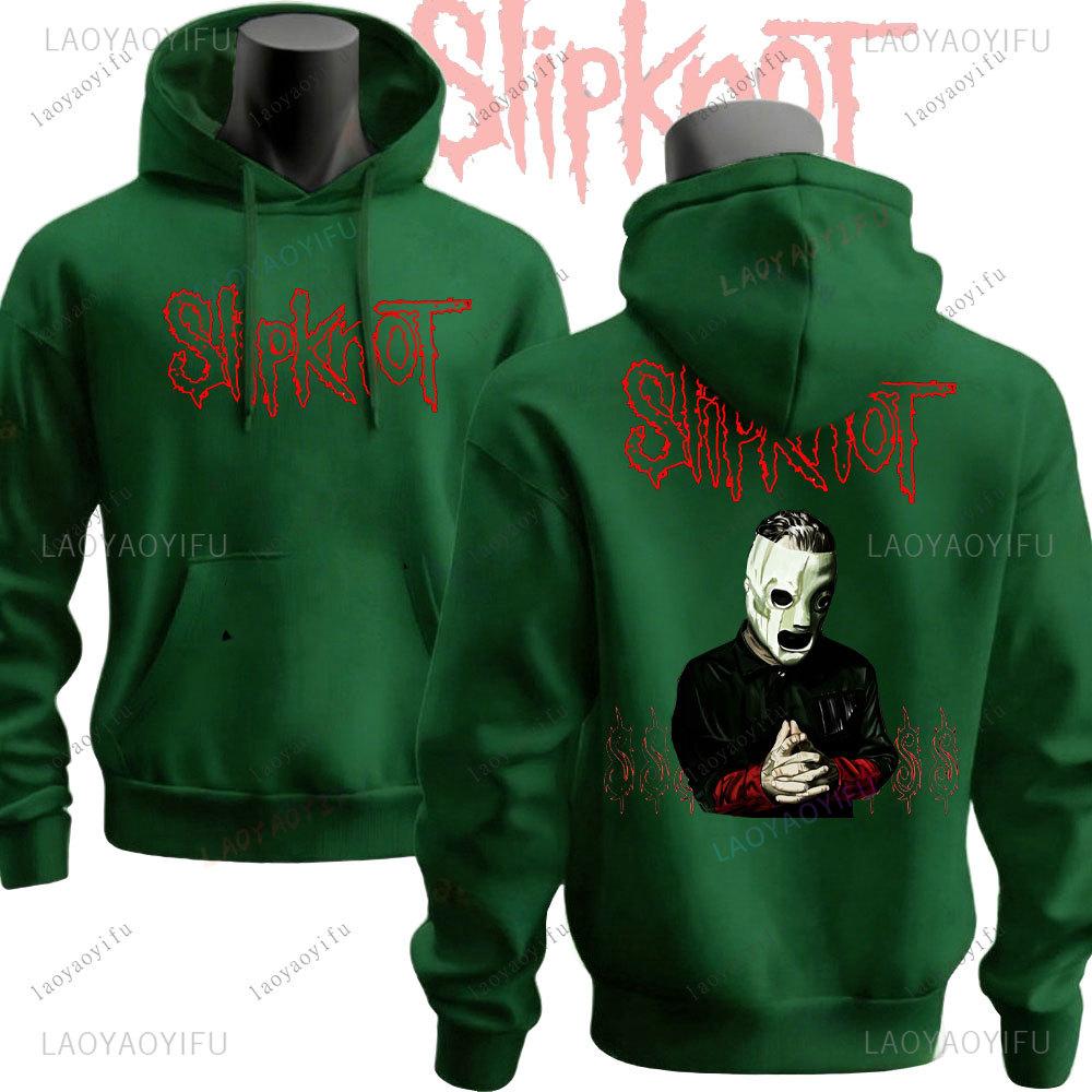 Зимние Винтажные Slipknot Готовься к туру Hell Черные Худи Хэви-метал Рок-группа Мужчины Хип-хоп Эстетика Толстовка Мужская Одежда