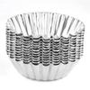 10 Pcs Reusable Nonstick Aluminum Alloy Egg Tart Mold Kitchen Baking Accessories Cookie Pudding Mould Mooncake Mold Pastry Tools
