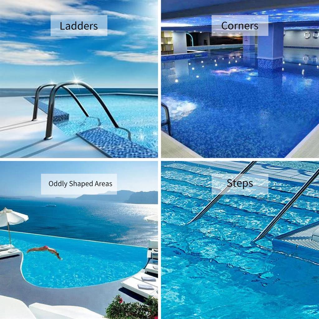 Щетка для угловых ступеней бассейна, сверхмощная чистящая щетка для чистки аквариумных водорослей и мха