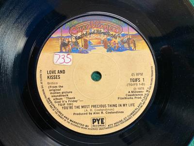 7-дюймовая пластинка LOVE KISSSES Thank God Its Friday TGIFS1 Casablanca 1978 UK SoulFunk Б/у