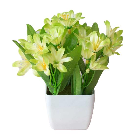 Искусственный цветок лилии, домашний сад, офис, кафе, свадьба, бонсай, декор