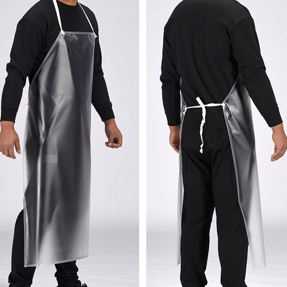 Водонепроницаемый прозрачный ПВХ фартук с рукавами на завязках сзади Ресторан Мясник Чистая Кухня Аксессуар для готовки