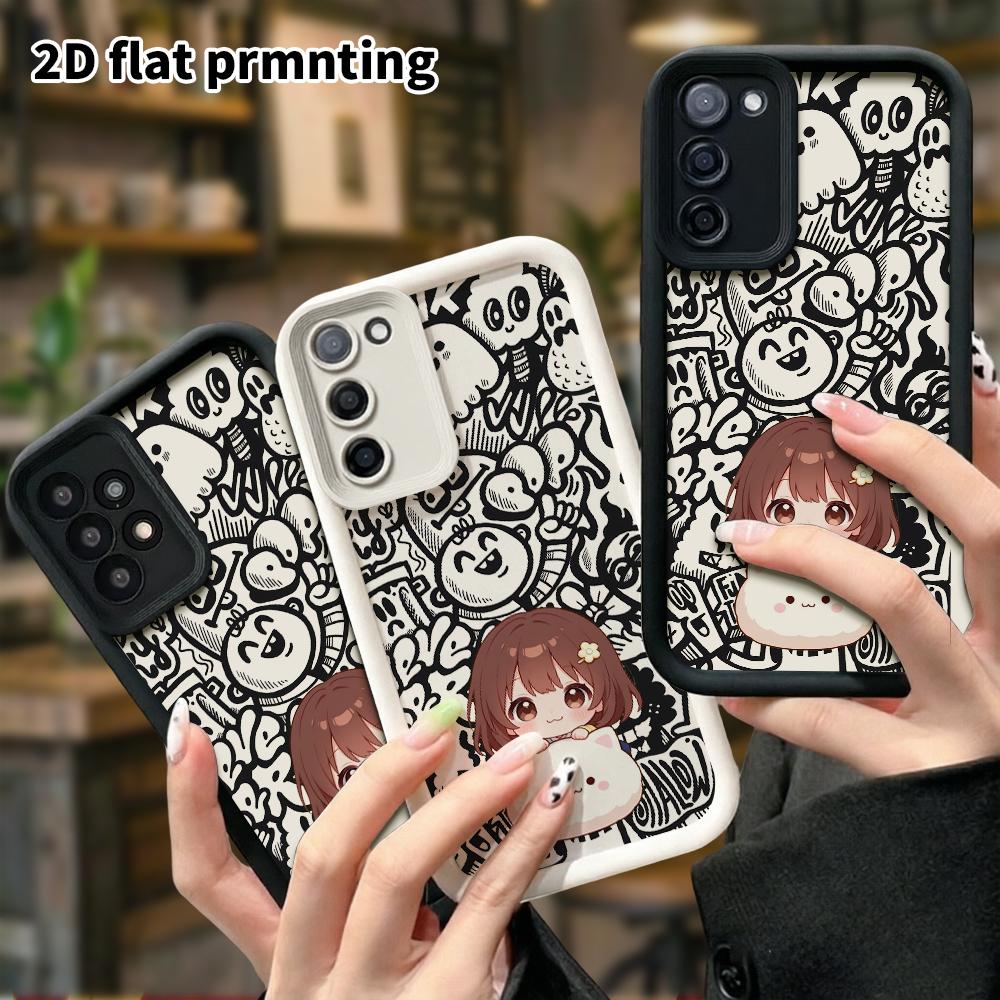 Phone case: 2D flat Samsung Galaxy A34 A35 M05 M06 S20 S22 S21 FE Plus 5G protective case, for girls, Christmas and Halloween gifts