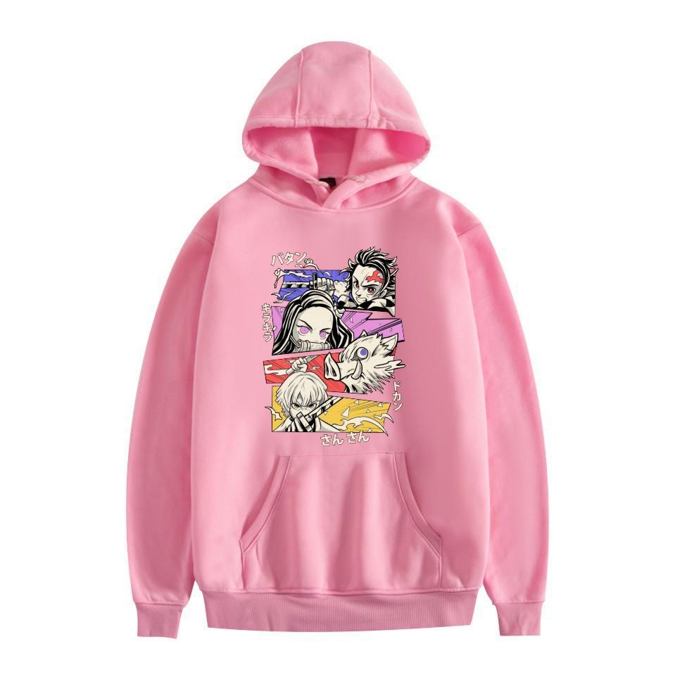 Japanese Anime Hoodie Kimetsu No Yaiba Tanjiro Kamado Kamado Nezuko Fashion Design Men's Women's Sweatshirt Autumn Winter Top