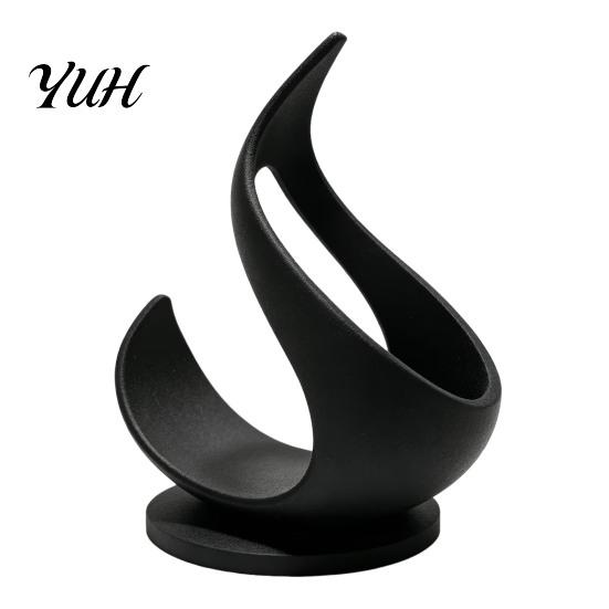 Decorative Wine Organizer 3D Printed Flame Bottle Holder, Modern Sculptural Rack for Holder Home Bar, Tabletop Storage Stand, Creative Gift