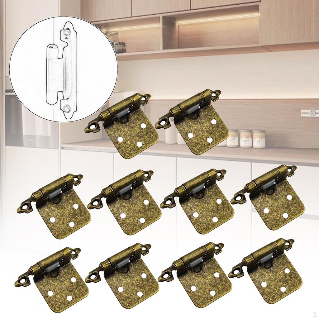 Упаковка из 10 петель для закрывания шкафа для кухонной двери, полускрытые