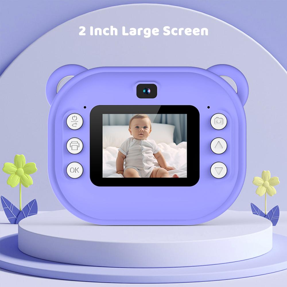Kids Instant Print Camera Kids Camera 1080P Digital Camera with Dual Lens 2 Inch Screen Built-in