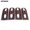 For Toyota Sienna   Carbon Fiber Chrome Side Door Handle Bowl Cover Trim Protector Sticker Bezel Accessories Car Styling