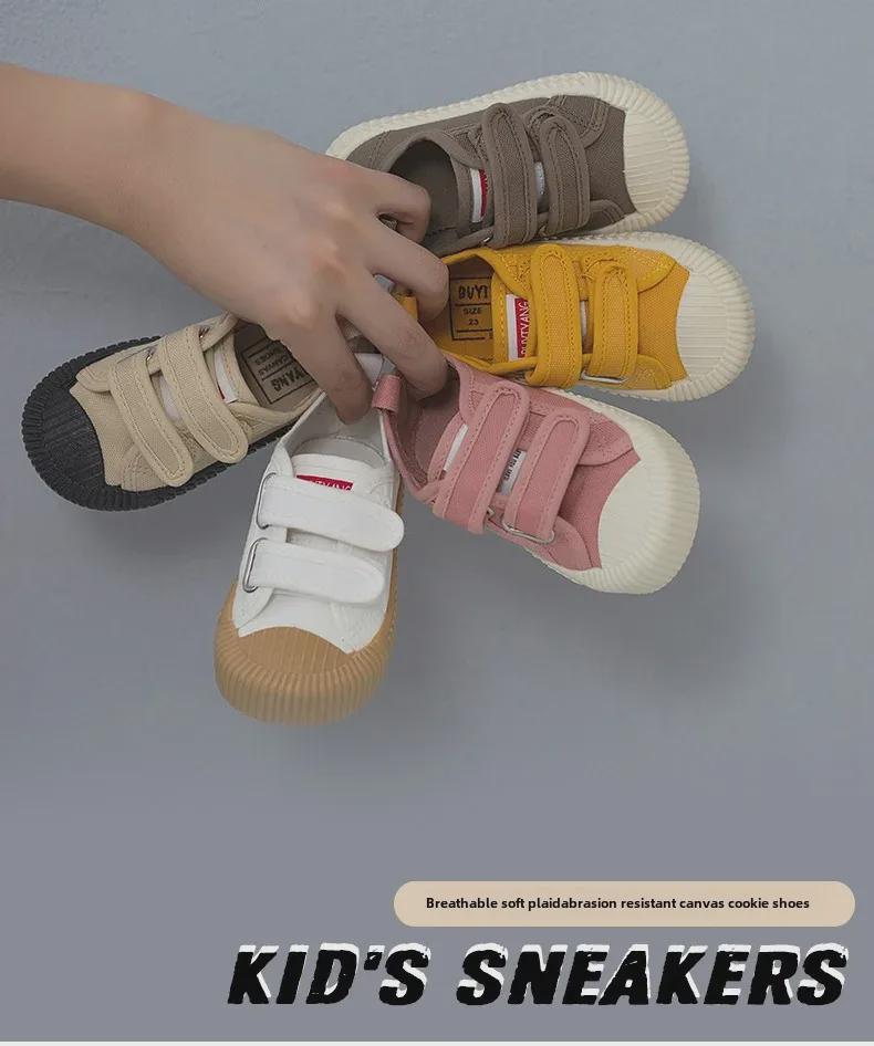 Children's Canvas Velcro Shoes - Soft Sole for Boys and Girls