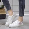 Fashion Shoes Women Running Spring Autumn Fashion White Breathable Embroidered Flower Lace-Up Casual Comfort Sneakers Zapatos De Mujer
