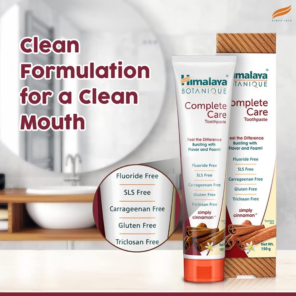 Himalaya Botanique Simply Cinnamon Зубная паста для контроля зубного налета и свежего дыхания с нимом и гранатом 150 г