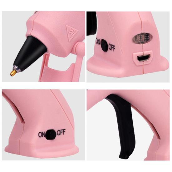 Cordless Hot Melt Glue Tool with Glue Sticks USB Charging 2000mAh Rapid Heating Glue Tool Kit Child Hand Crafts Home DIY Repair Wireless Glue Tool