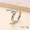 Clear Zircon Ring Stainless Steel Gold Color Women Trendy Rings Luxury Wedding Band Waterproof Zircon Gift Wholesale