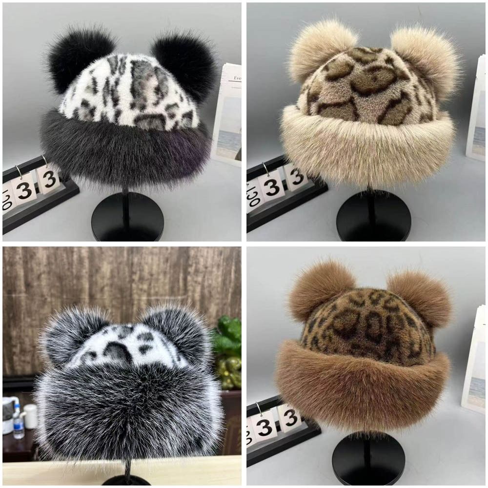 Thicken Fluffy Fur Bucket Hat Cold Winter Hat New Panama Cap Women