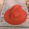simple fedora hat for men Fedoras men Custom hat genuine leather belt panama unisex church hat Fascinator Felt Panama Cap