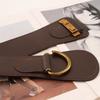 Пряжка из сплава Поясной ремень Кожаные ремни из ПУ для женщин Модный эластичный пояс Женщины