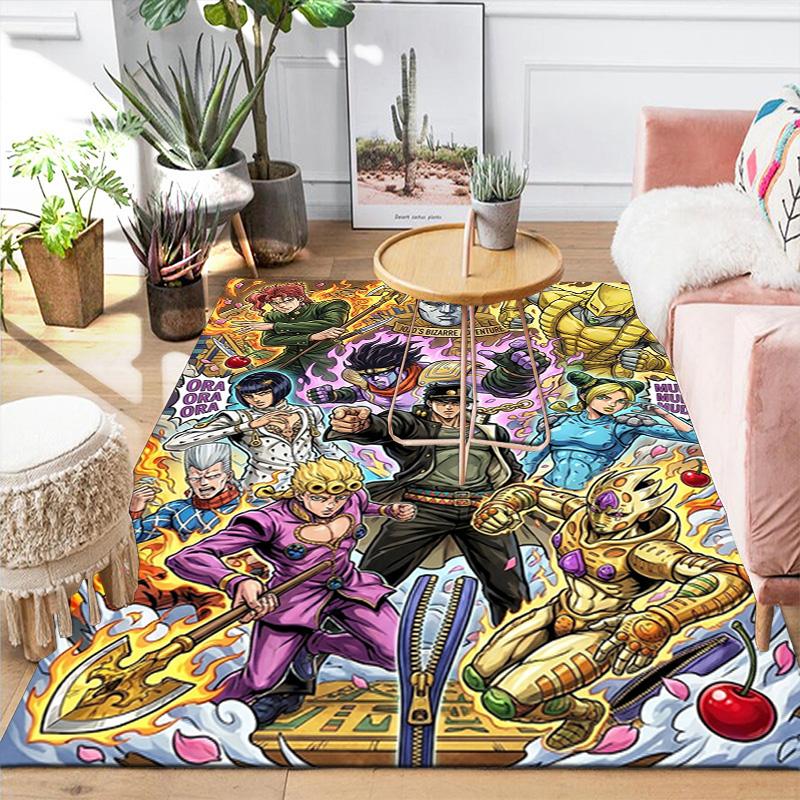 Минималистичный ковер JoJo's Bizarre Adventure Мягкий Моющийся Нескользящий Коврик Декор для Комнаты Дома THW