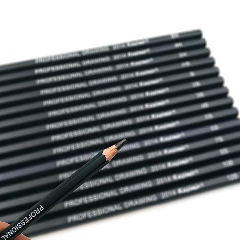 Набор для эскизов Hongxing Cashmere из 14 предметов: Профессиональные угольные карандаши для начинающих и взрослых