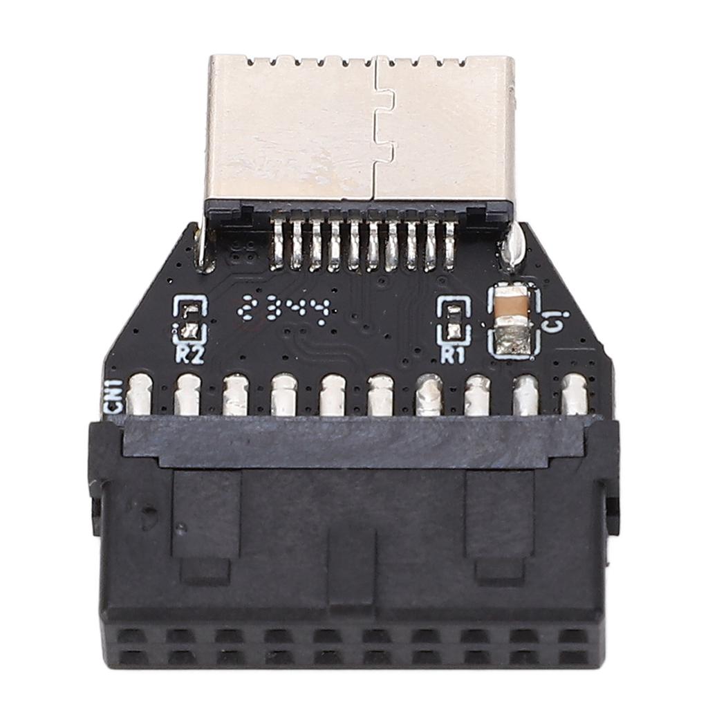 USB 3.0 19P 20P To Type E 180 Degree Adapter 10Gbps USB Type E Header Converter with Front Type C