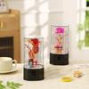Gold foil flower rose eternal flower night light glass cover music jewelry gift box decoration gift ornament small table lamp