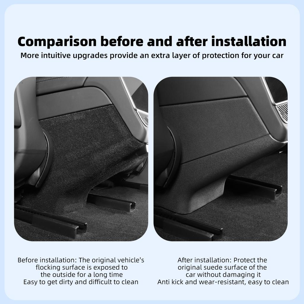 LUCKEASY for Tesla Model 3 Highland Air Outlet Anti Kick Pad Car Side Edge Protection Patch Model3 2024 Anti-dirty Cover