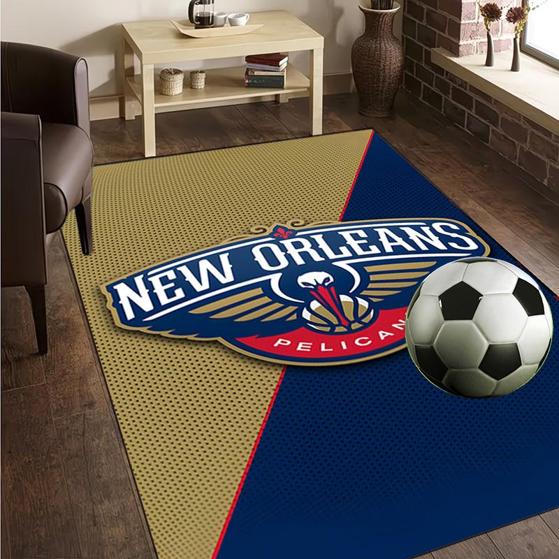 Pelicans Team Spirit Rug Office Carpet Non-Slip Mat, Chair Rug Floor Covering for Gaming, Bedroom, Living Room , Home Decor Christmas Gift