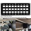 810 X 340 X 2mm Truck Bed Molle Panel Multifunction with Fixing Base Stud L Rail Storage Panel Organizer Aluminum Alloy