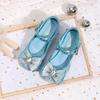 High-heeled dress shoes for children, stylish crystal shoes, princess wedding party high-heeled shoes, floral bridesmaid shoes