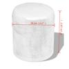 Hammered Aluminum Stool   Side Table in Silver