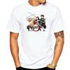 Family Bonds T-Shirts Unisex Cotton T Shirt Front Back Demon Slayer Kimetsu No Yaiba Anime Two Sides Short Sleeve Tee Plus Size