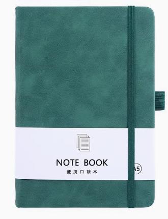 High Quality Custom A5/A6/A7 Notebook New Arrival Office Journal PU Leather Hardcover with Elastic Band Pocket Diary