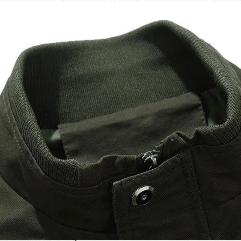 Весенне-осенняя куртка мужская хлопковая стираная военная форменная куртка большого размера 6XL с воротником-стойкой