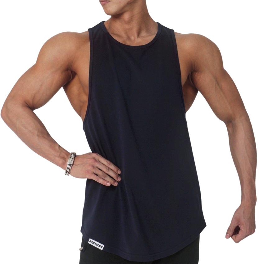 Beleumaneopaeleol [2 шт.] Berman Apparel Однотонный Мускулистый Топ без Рукавов 7 Цветов (Тип Б)