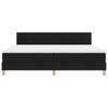 Box Spring Bed with Cushion Black 200 x 200 cm Fabric