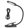 Clip On Light Reading Light 6 LED USB Charging Desk Lamp with 360 Degrees Flexible Gooseneck Clamp for