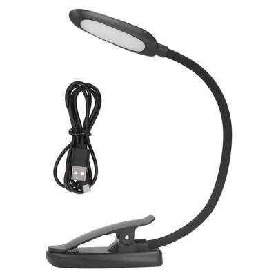 Настольная лампа Clip On Light для чтения с 6 светодиодами, USB-зарядкой и гибким зажимом на 360 градусов