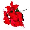 Simulation flower Christmas flower cuttings Mesh flannel flower arrangement ornament flannel Christmas ornament