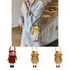 Funny Cute Big Mouth Woven Crossbody Bag With Polyester Lining And Inner Card Holder For Outings