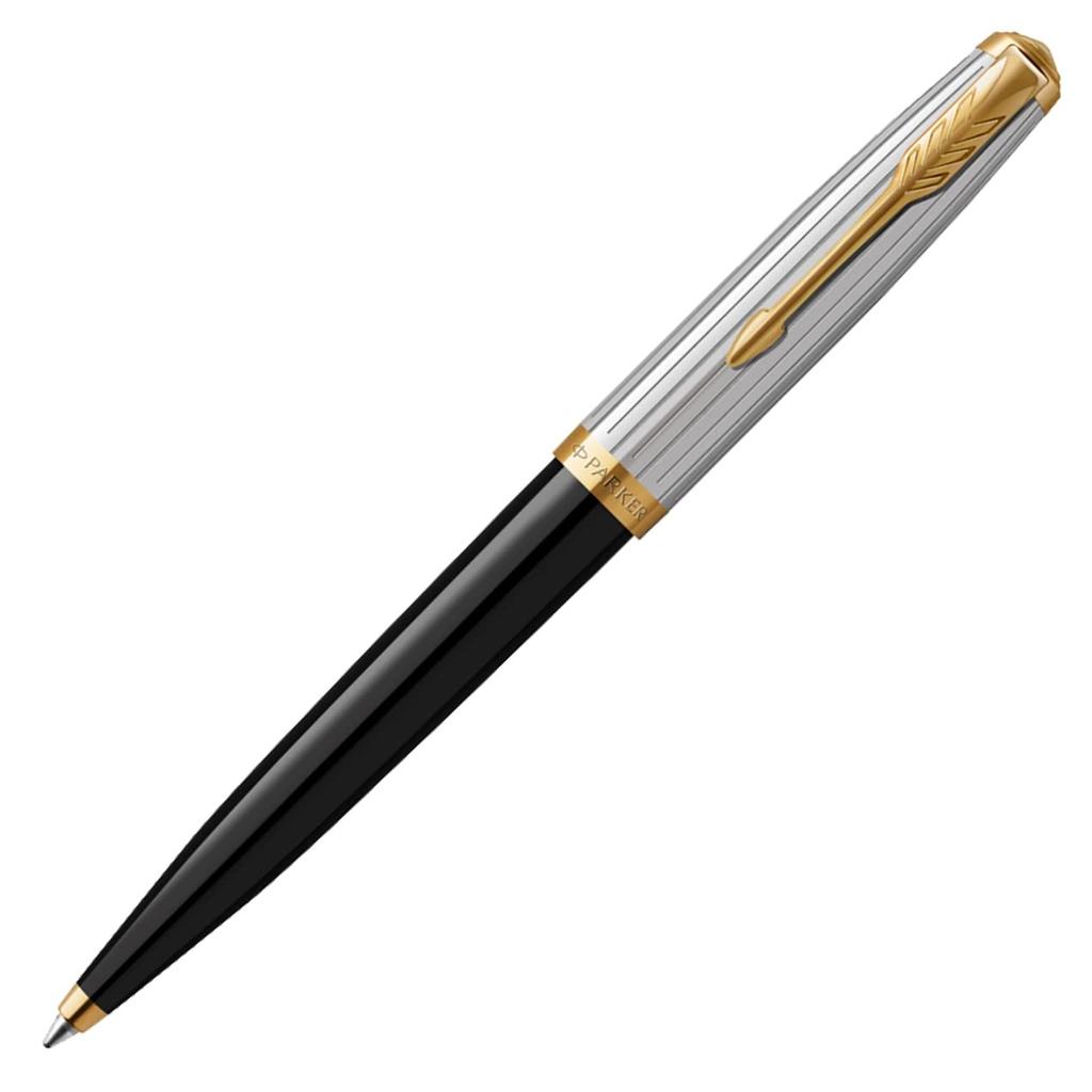 Parker Шариковая ручка 51 Modern Heritage Black GT Medium Point Gift Box Оригинальный импортный продукт 2169133 На масляной основе