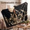 Custom Name Flannel Blanket,Lana Del Rey Lightweight Warm Bed Blanket For Couch & Holiday Gift