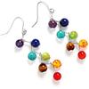 Women's Colorful 6mm Bead Earrings: Amethyst, Tiger Stone, Agate, Lapis Lazuli