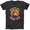 BestTeesEver Винтажная футболка Rock n Roll Guitar Ретро 1958 63-й День Рождения Черная