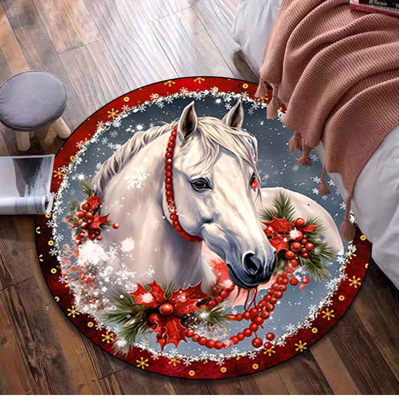 Animal 1424 Circular Rug - Office Decorative Carpet For Living Room Bedroom Door Mat Floor Rug Computer Chair Area Rug