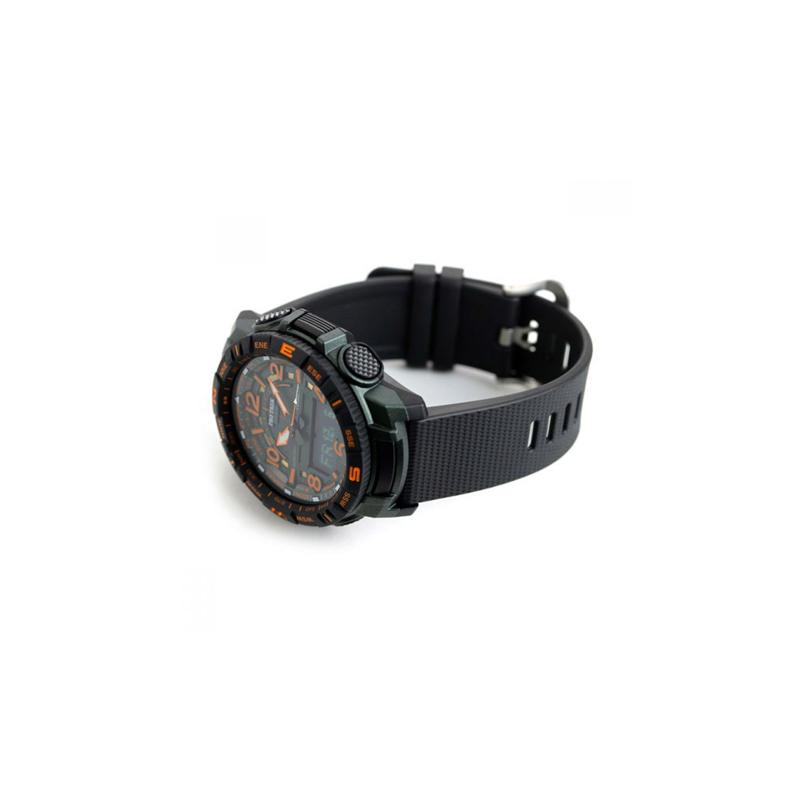 Casio Серия PRO TREK - PRT Четырехсенсорные Многофункциональные Наручные Часы для Альпинизма и Активного Отдыха Кварцевый Механизм Ремешок из Смолы Японский и PRT-B50FE-3