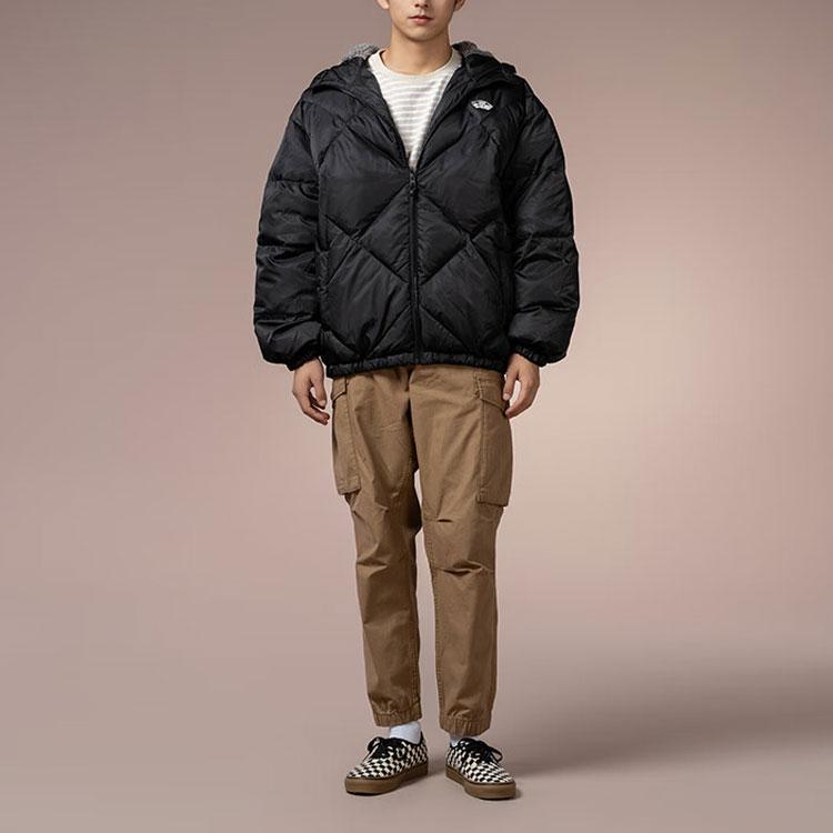 Vans Solid Color Logo Zip-Up Hoodie Unisex Jackets Black VN000FBZBLK