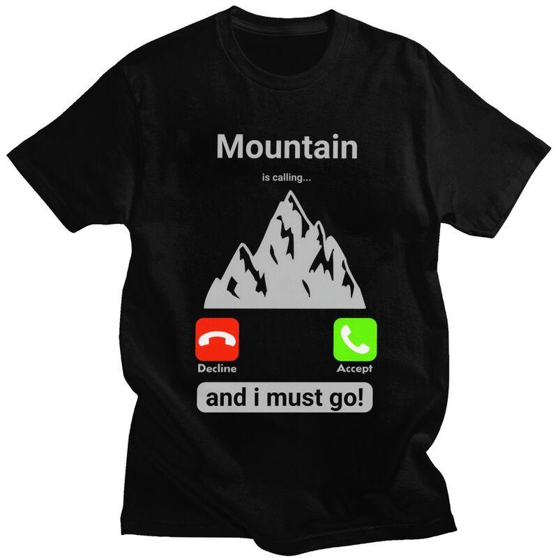 Mountain Is Calling And I Must Go T Shirt for Unisex 100 Cotton Tshirt Casual Tees Tshirts Loose Fit Clothing Gift