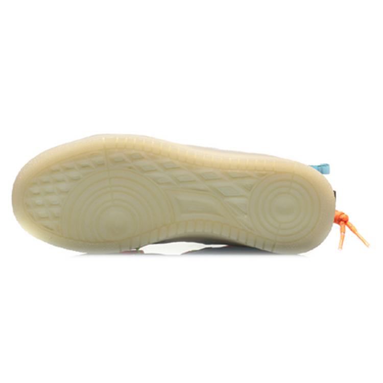 Li Ning CF Hunter Нескользящие Устойчивые к истиранию Высокие Кеды для Скейтборда Женские Бело-оранжевые AGCQ158-4